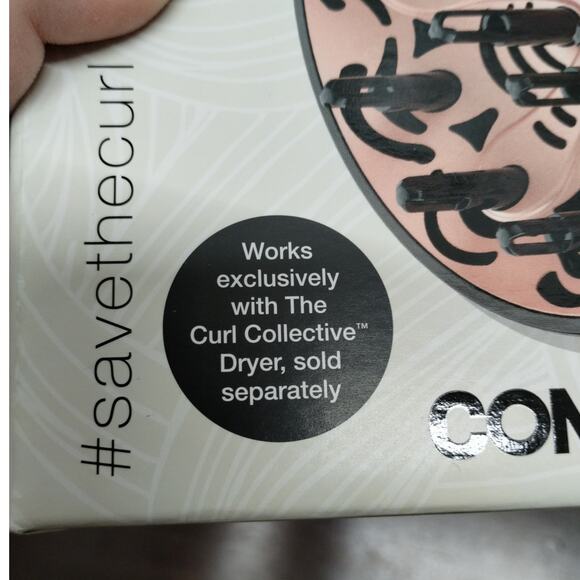 NEW Conair Curl Collective Curly Hair Diffuser 3 Frizz Reducer Attachment Pink - Picture 4 of 7